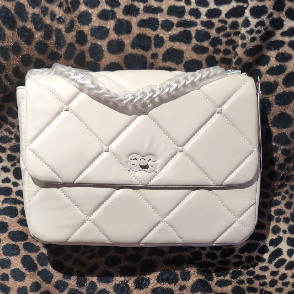 NEW Gilda Paris Cream Quilted Bag